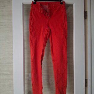 H&M Bright Red High Waist Jeans